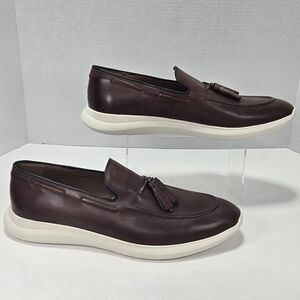 Johnston & Murphy Hennings Moc Toe Tassle Brown Leather Slip-On Loafers Size 11